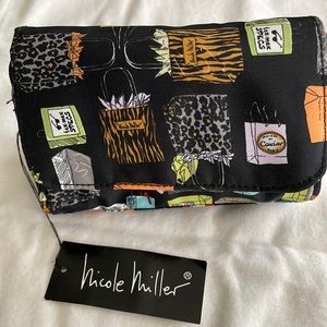 NWT Nicole Miller Vintage Shopping Bags Cosmetic Bag